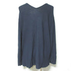 Hermes Rayon Wool Knit Top 38 Navy Sweater — view 2