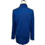 Hermes Cashmere Silk Turtleneck Knit Top 42 Blue Sweater — view 3