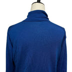 Hermes Cashmere Silk Turtleneck Knit Top 42 Blue Sweater — view 5