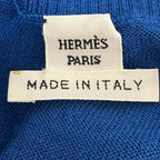 Hermes Cashmere Silk Turtleneck Knit Top 42 Blue Sweater — view 8