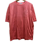 Hermes Embroidered T-Shirt Short Sleeve Top XL Pink