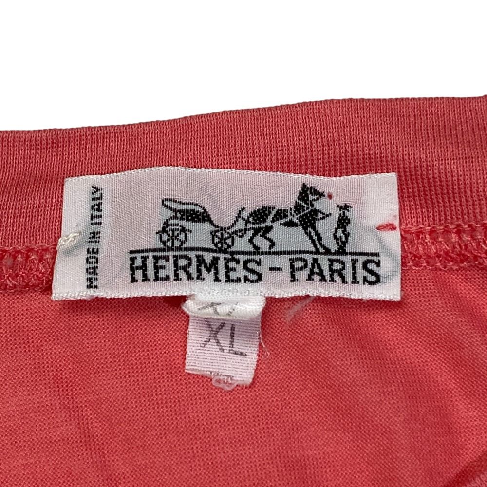 Hermes Embroidered T-Shirt Short Sleeve Top XL Pink — view 5