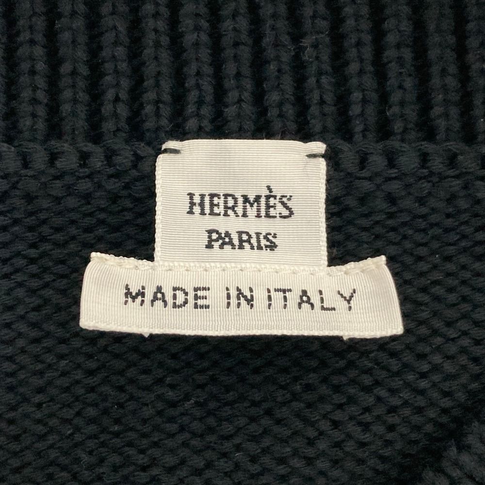 Hermes Candy Libris Knit Vest 40 Black Light Blue — view 5