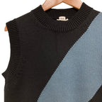 Hermes Candy Libris Knit Vest 40 Black Light Blue — view 3