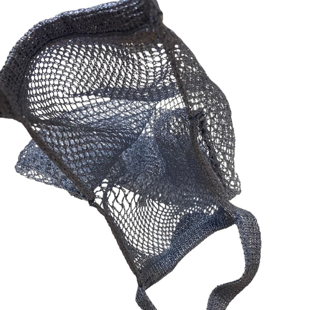 Prada Triangle Plate Mesh Mini Bag Metallic Color Light Blue — view 6