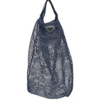 Prada Triangle Plate Mesh Mini Bag Metallic Color Light Blue