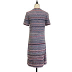 Chanel CC Logo Tweed Knit Dress Pink 38 Multicolor — view 3