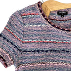 Chanel CC Logo Tweed Knit Dress Pink 38 Multicolor — view 5