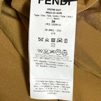 Fendi Silk Trench Coat Spring 38 Mustard Yellow — view 5