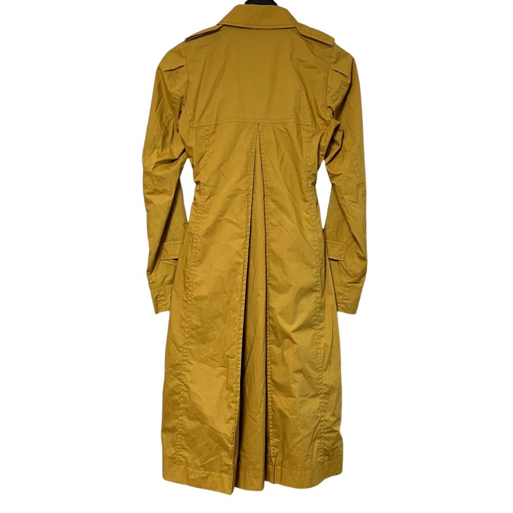 Fendi Silk Trench Coat Spring 38 Mustard Yellow — view 2