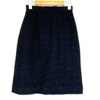 Chanel Vintage CC Logo Button Gold Tweed Jacket Skirt Set 38 Black — view 6
