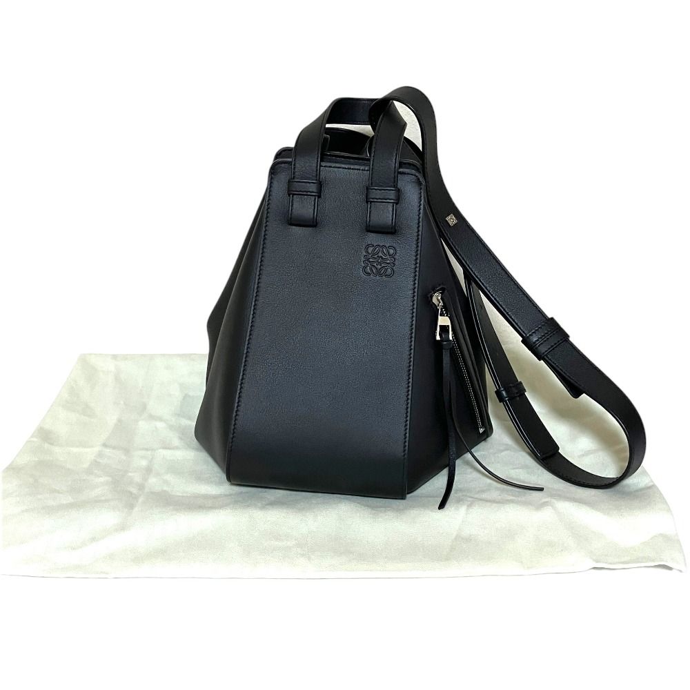 Loewe Leather Hammock Small Shoulder Bag Black — view 8