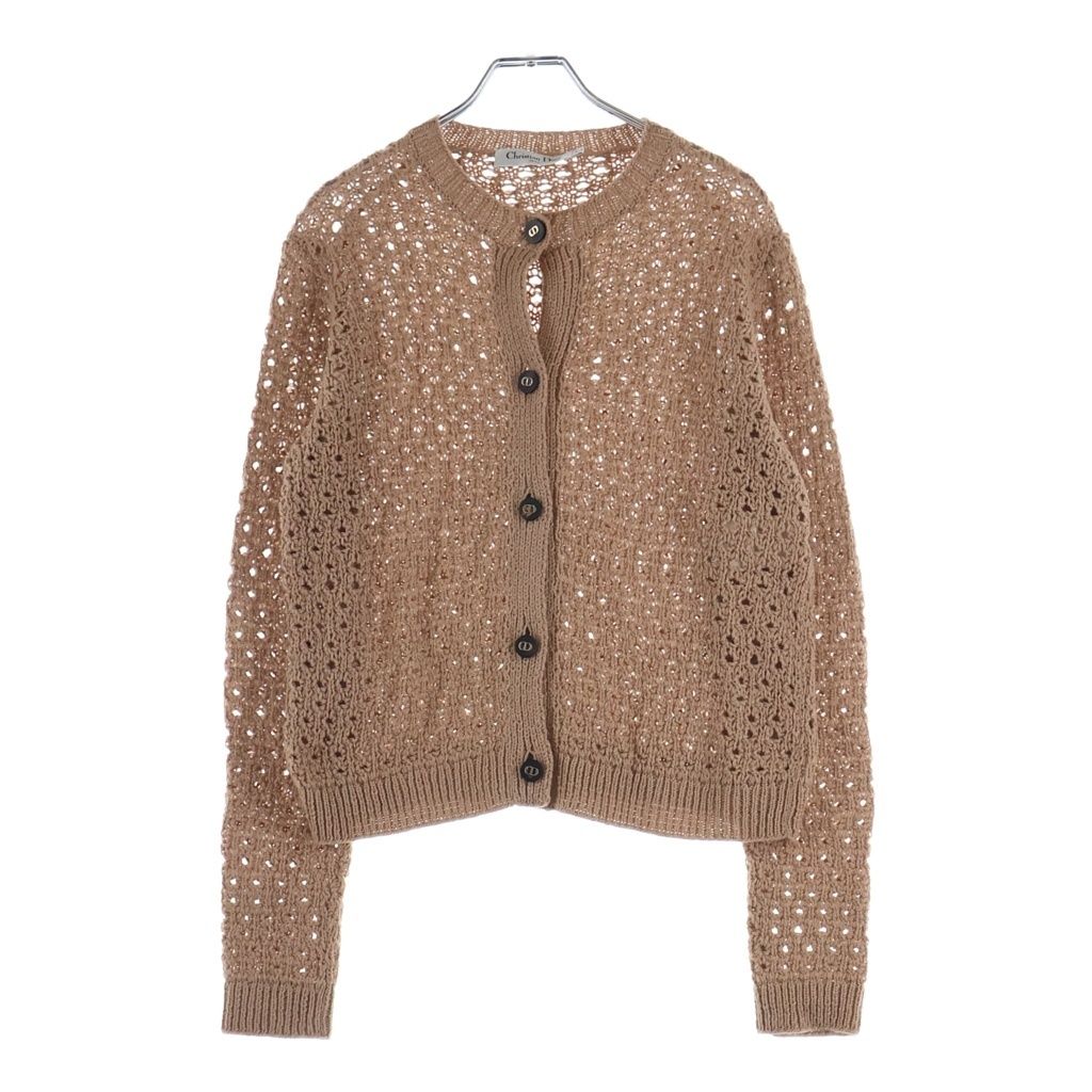 Dior Knit Cardigan with Buttons Brown Beige 42
