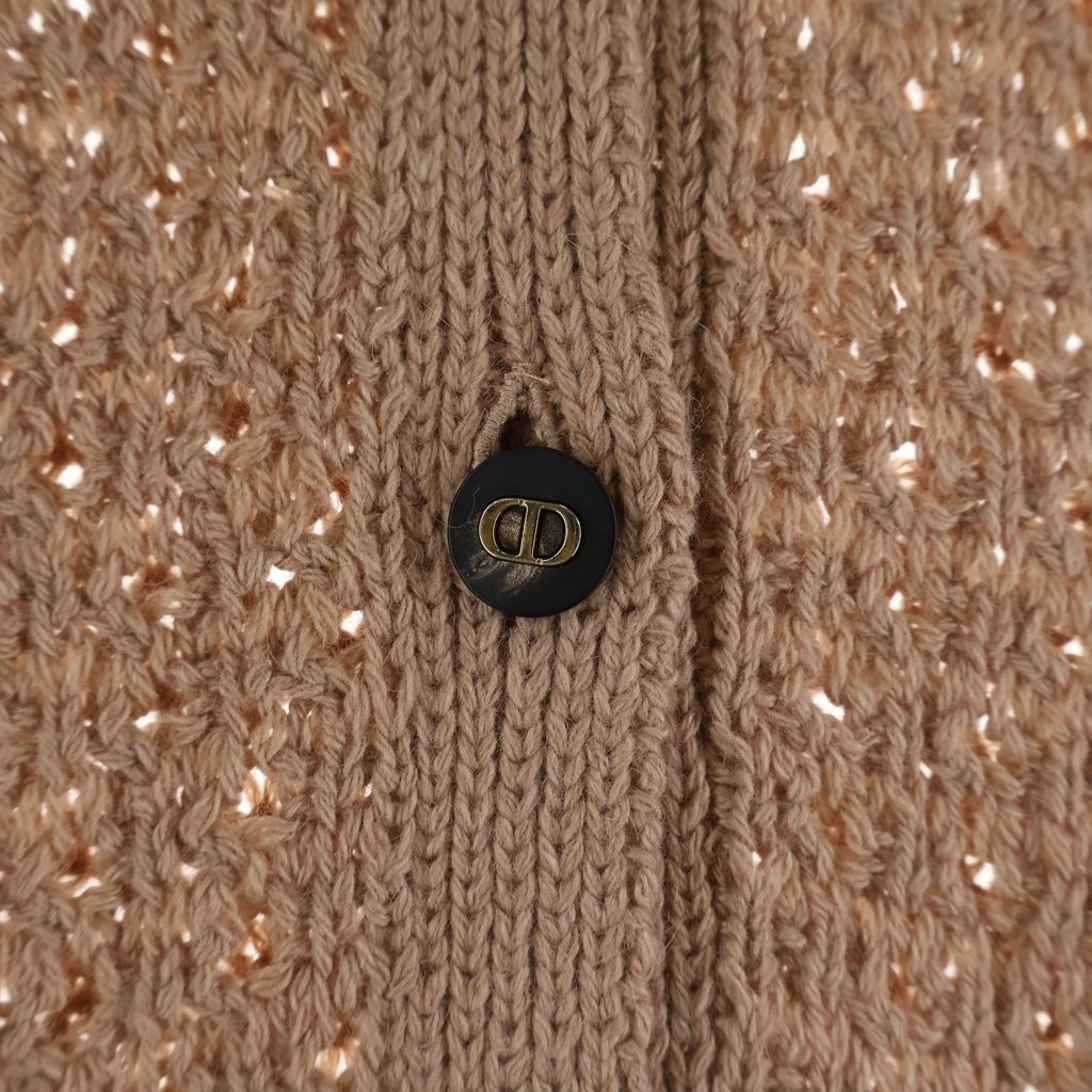 Dior Knit Cardigan with Buttons Brown Beige 42 — view 6