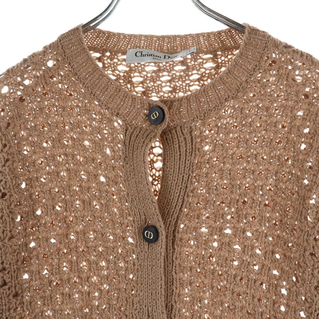 Dior Knit Cardigan with Buttons Brown Beige 42 — view 3