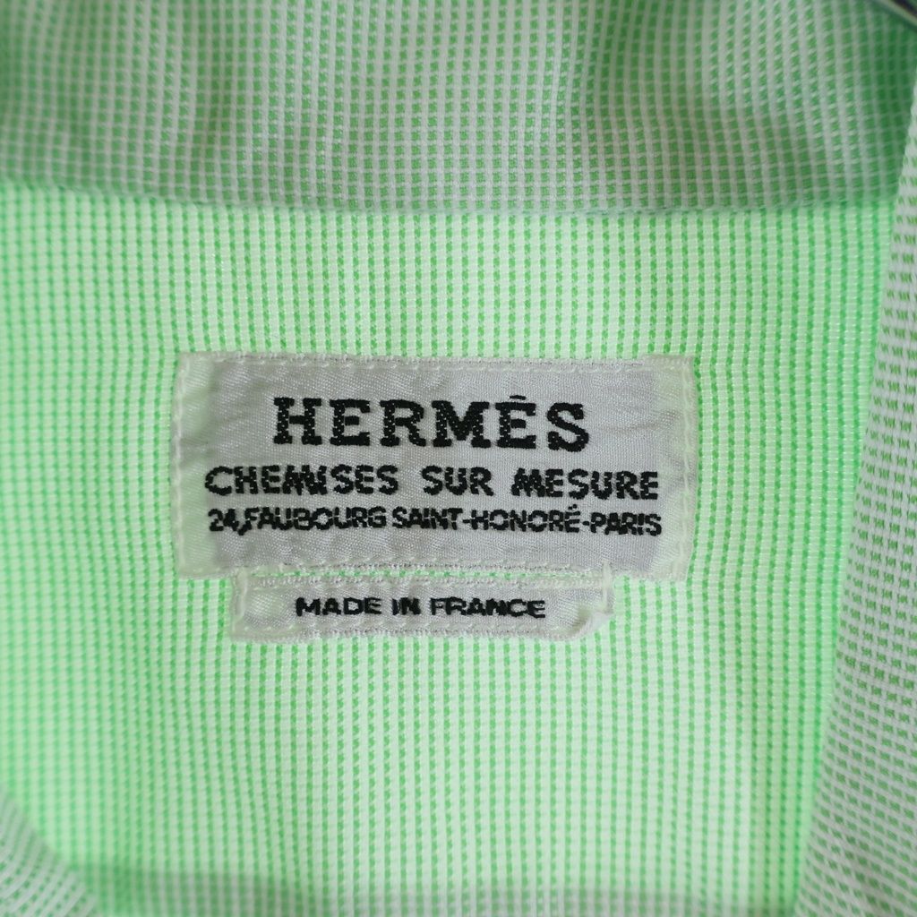 Hermes Chest Pocket Series Button Micro Square Pattern Regular Color Long — view 7