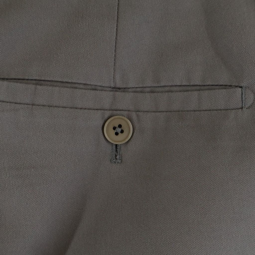 Hermes Cotton Pleated Trousers Pants Gray — view 5