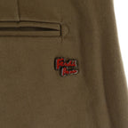 Fendi Zip Pocket Pleated Cotton Trousers Pants Brown — view 6