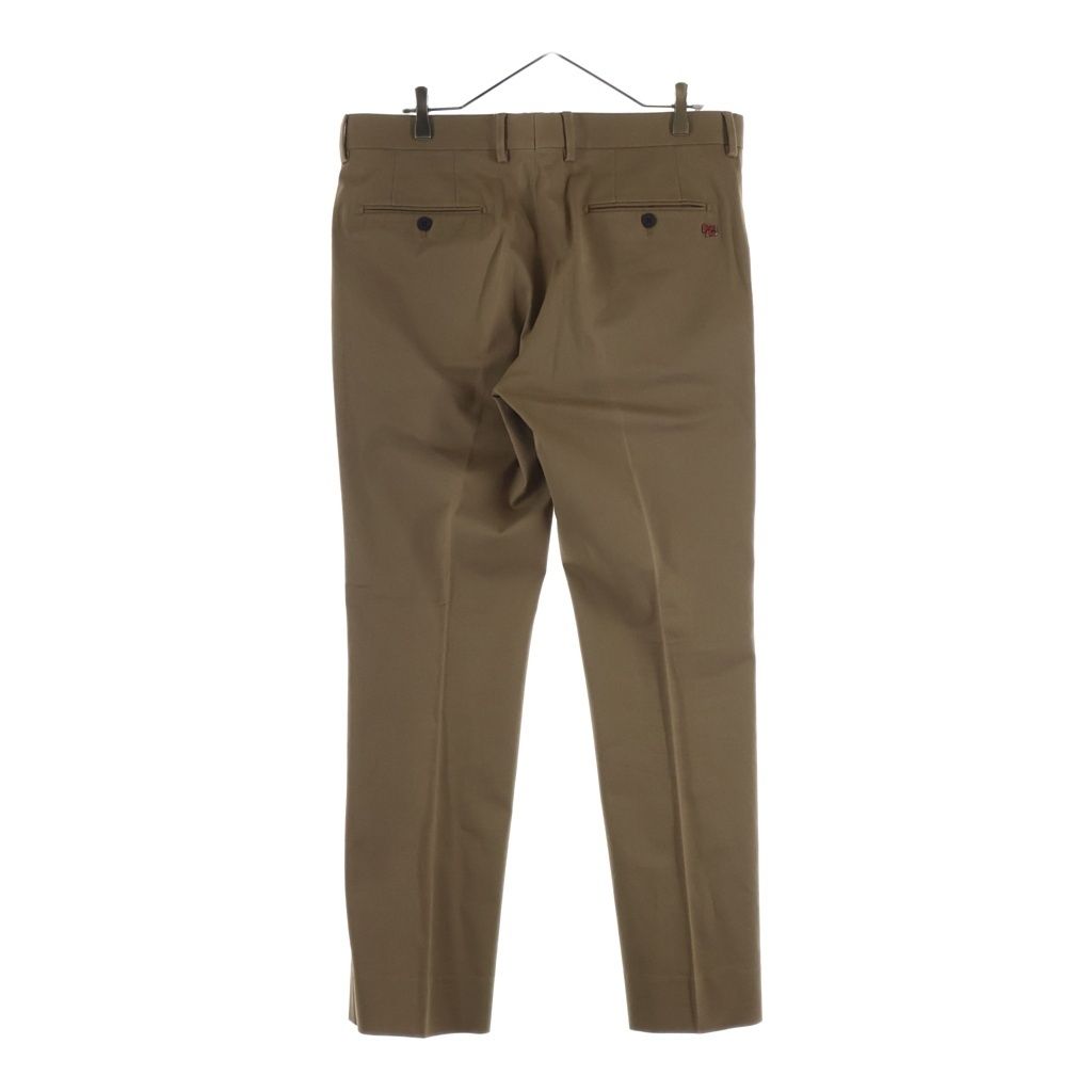 Fendi Zip Pocket Pleated Cotton Trousers Pants Brown — view 2