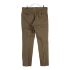 Fendi Zip Pocket Pleated Cotton Trousers Pants Brown — view 2