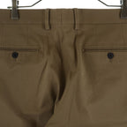 Fendi Zip Pocket Pleated Cotton Trousers Pants Brown — view 4