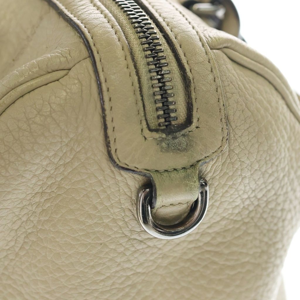 Loewe Fusta 25 2-Way Shoulder Bag Beige Leather Black — view 7