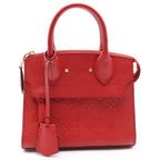 Louis Vuitton Monogram Empreinte Pont Neuf Mini 2-Way Shoulder Bag Red Leather
