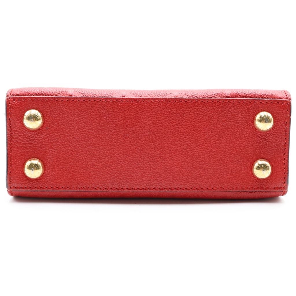 Louis Vuitton Monogram Empreinte Pont Neuf Mini 2-Way Shoulder Bag Red Leather — view 4