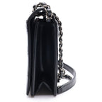 Chanel Quilted Lambskin Shoulder Bag Black Silver — view 3