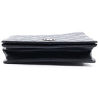 Chanel Quilted Lambskin Shoulder Bag Black Silver — view 4