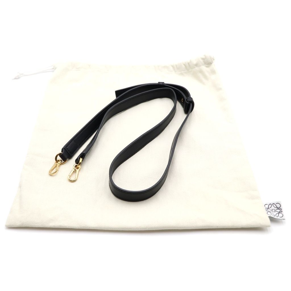 Loewe Pebble Bucket Bag Mini Leather Gold 2-Way Black — view 8
