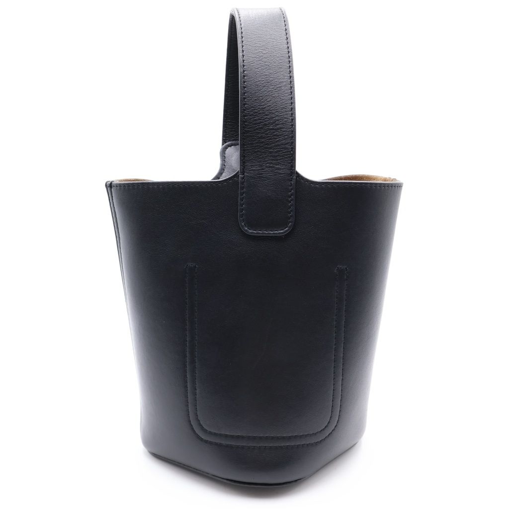 Loewe Pebble Bucket Bag Mini Leather Gold 2-Way Black — view 2