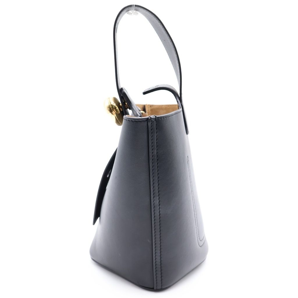 Loewe Pebble Bucket Bag Mini Leather Gold 2-Way Black — view 3