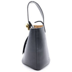 Loewe Pebble Bucket Bag Mini Leather Gold 2-Way Black — view 3