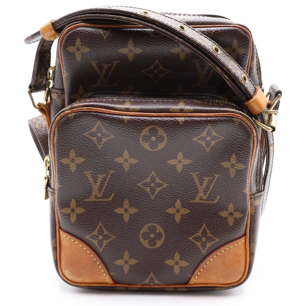 Louis Vuitton Monogram Amazon Mini Shoulder Bag Brown Leather Gold