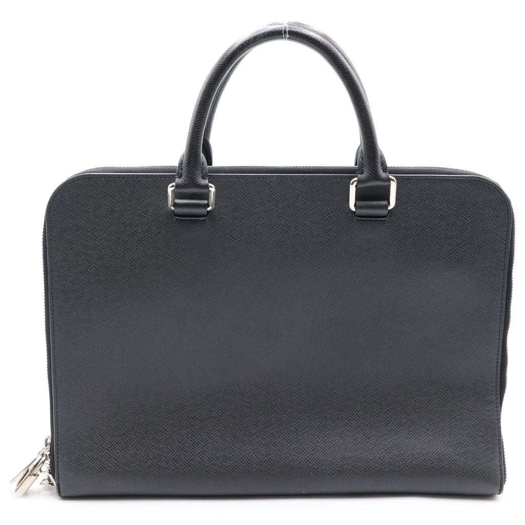 Louis Vuitton Taiga Porte Documents Slim Handbag Business Bag Black Leather — view 2