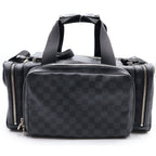 Louis Vuitton Damier Graphite Camera Bag Black Leather Silver