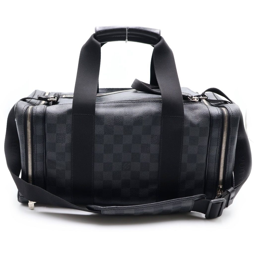 Louis Vuitton Damier Graphite Camera Bag Black Leather Silver — view 2