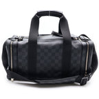 Louis Vuitton Damier Graphite Camera Bag Black Leather Silver — view 2