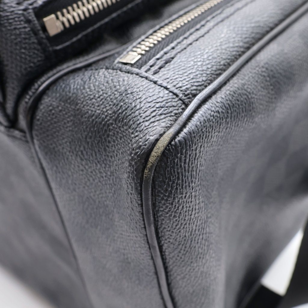 Louis Vuitton Damier Graphite Camera Bag Black Leather Silver — view 5