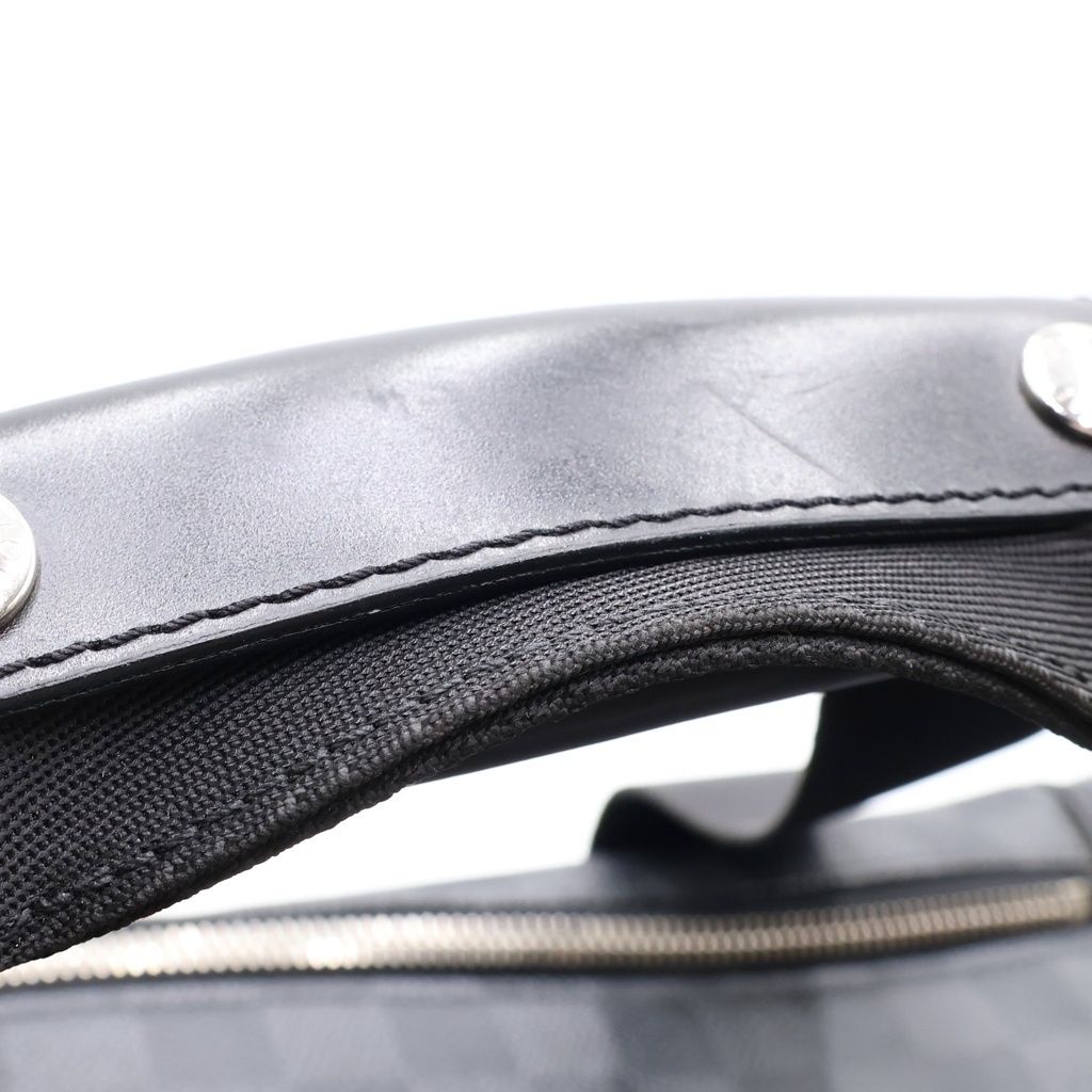 Louis Vuitton Damier Graphite Camera Bag Black Leather Silver — view 7