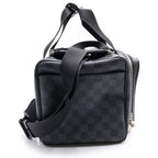 Louis Vuitton Damier Graphite Camera Bag Black Leather Silver — view 3
