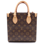 Louis Vuitton Monogram Sac Plat BB Leather 2-Way Bag Brown — view 2