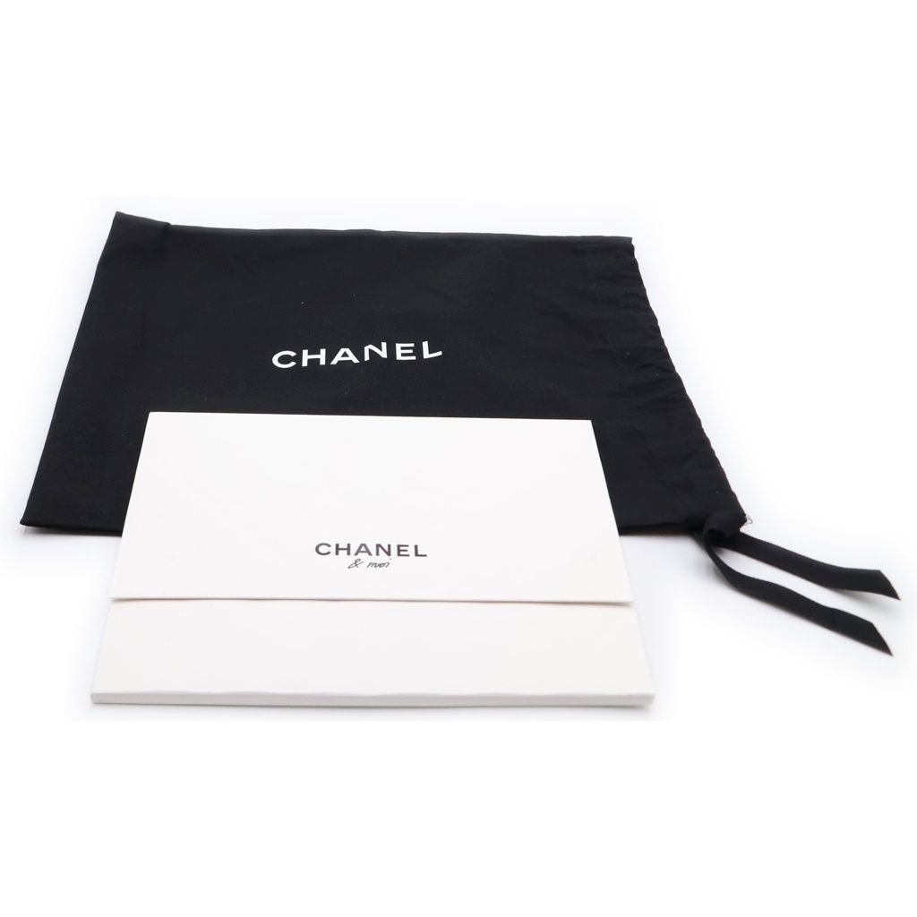 Chanel Quilted 23 Lambskin Gold Chain Shoulder Bag Plate Black — view 8