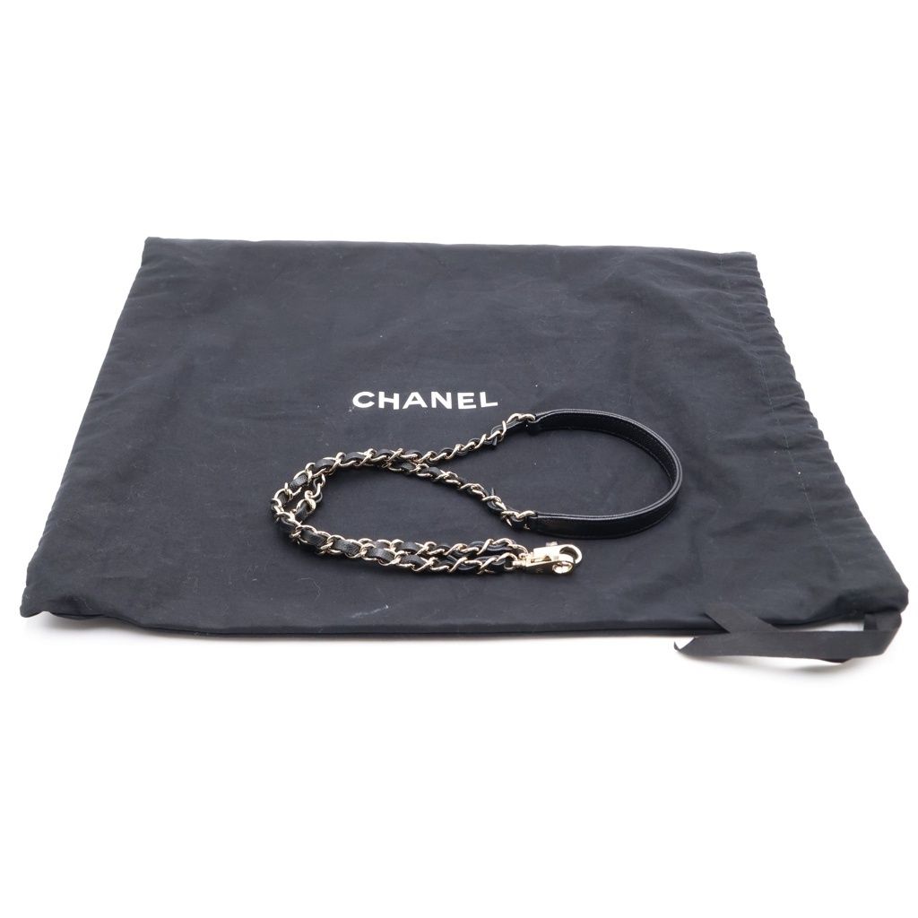 Chanel Coco Handle Turnlock 2-Way Chain Shoulder Bag Black Caviar Leather Gold — view 8