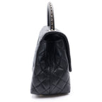 Chanel Coco Handle Turnlock 2-Way Chain Shoulder Bag Black Caviar Leather Gold — view 3