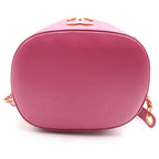 Chanel Triple Coco Drawstring Shoulder Bag Pink Leather Gold — view 4