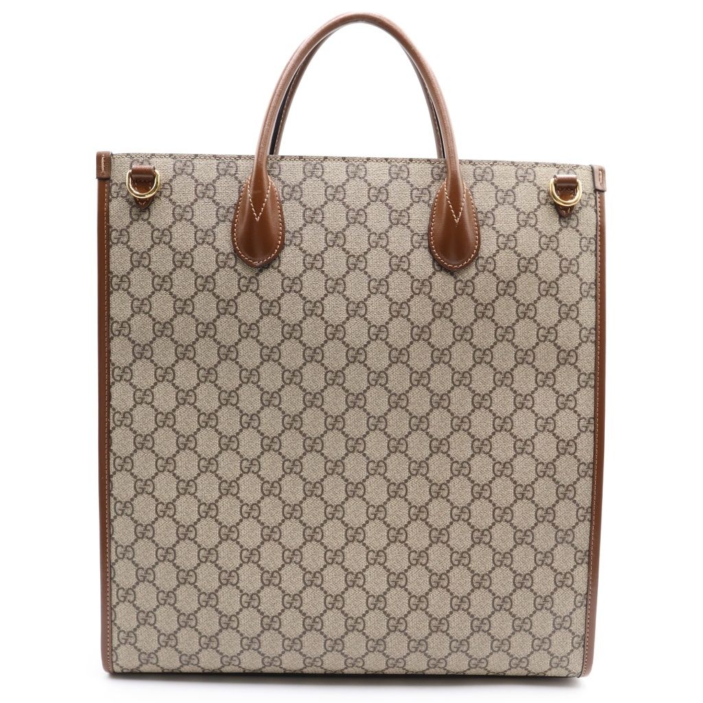 Gucci Interlocking Tote Back 2-Way Shoulder Canvas Brown — view 2