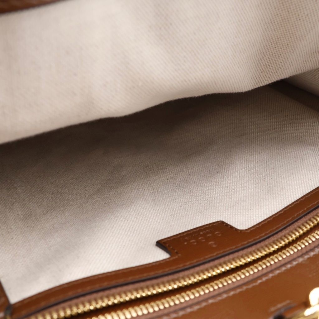 Gucci Interlocking Tote Back 2-Way Shoulder Canvas Brown — view 7