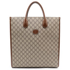Gucci Interlocking Tote Back 2-Way Shoulder Canvas Brown